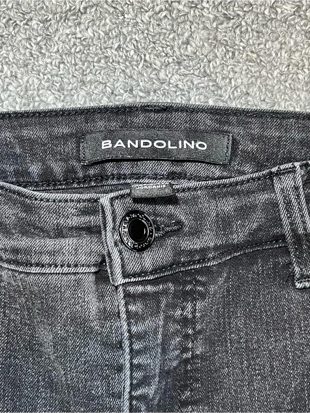 Bandolino Mandie Denim Jeans Womens Size 12 Petite Small Black